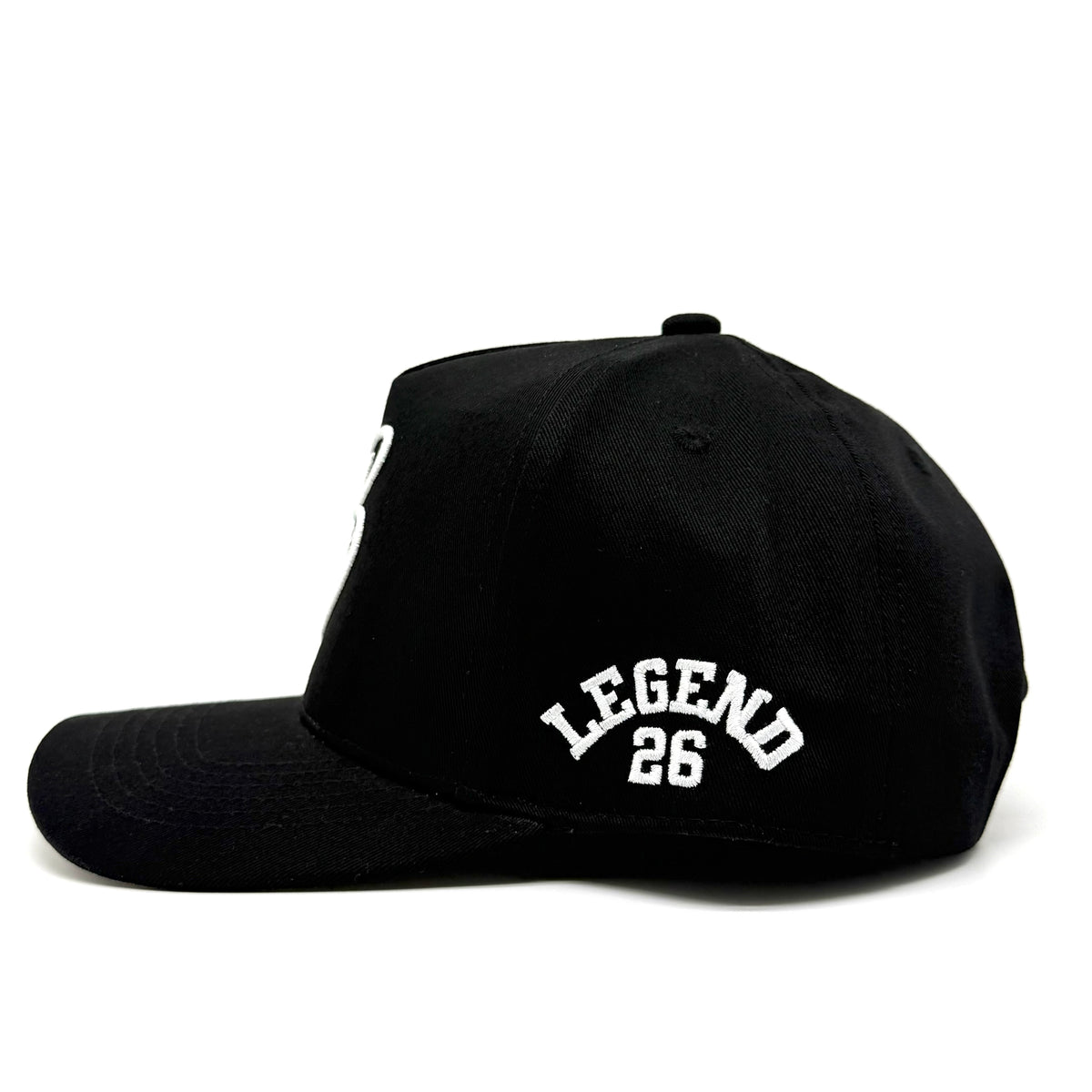 Black THRY adjustable hat detail
